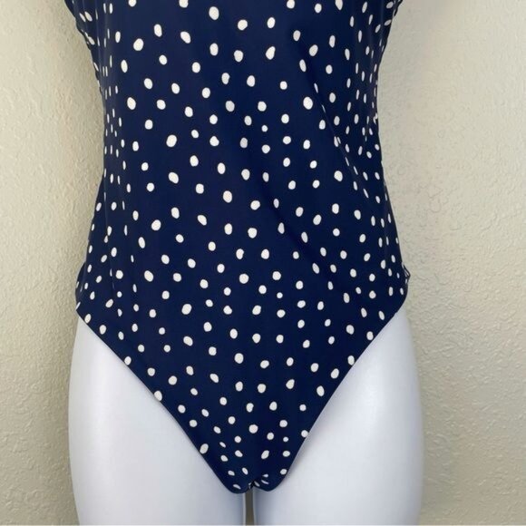 F&F navy blue white polka dot one piece swimsuit 10 - Picture 3 of 11